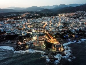 Atardecer en Málaga desde el balcón de Nerja 