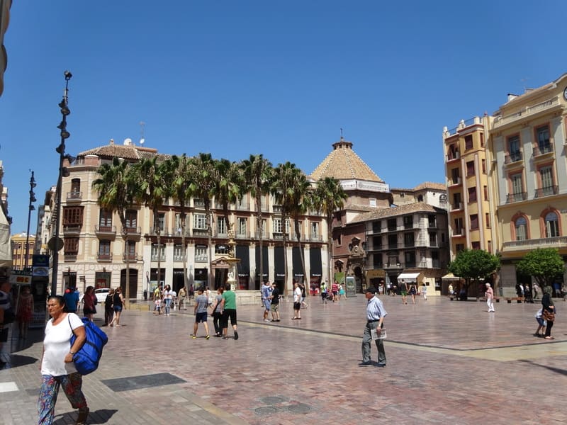 La plaza de la constitución de Málaga